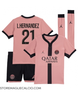 Paris Saint-Germain Lucas Hernandez #21 Maglia Gara Terza Repliche 2024-25 Bambino
